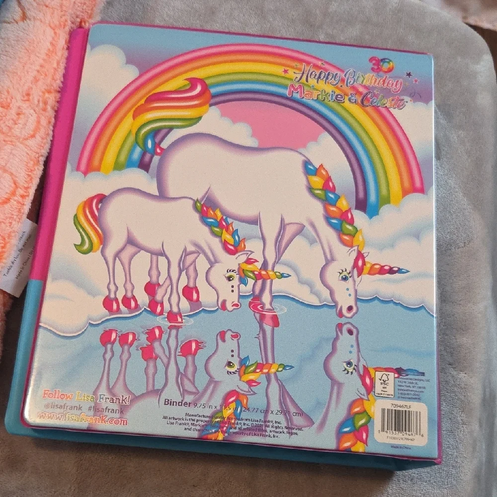Lisa Frank Pastel Unicorns with Rainbow